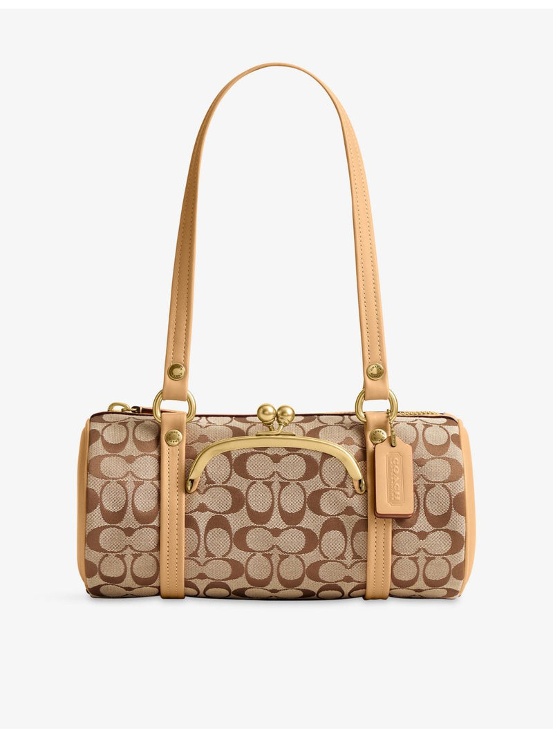 Coach canvas barrel shoulder bag, imported from the UK