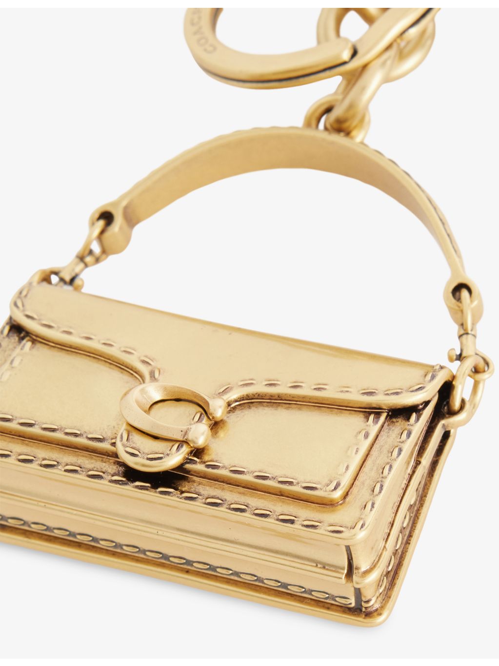 Coach Tabby brass bag charm 5cm, imported from the UK