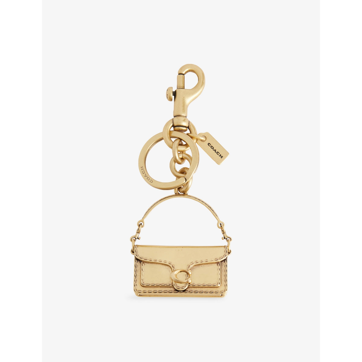Coach Tabby brass bag charm 5cm, imported from the UK