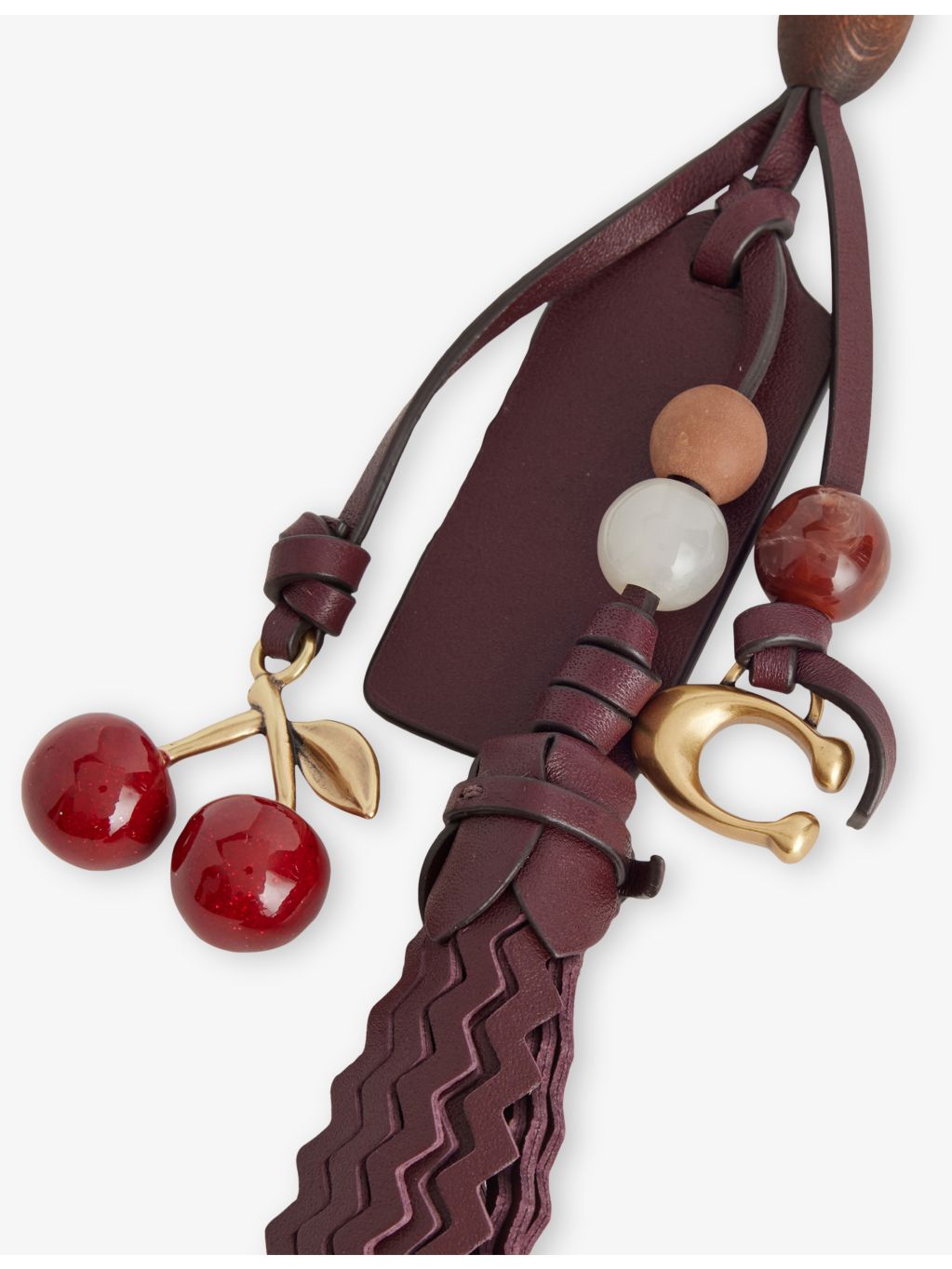 Coach cherry leather bag charm 26cm - British product