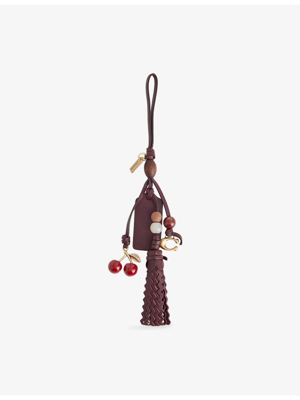 Coach cherry leather bag charm 26cm - British product