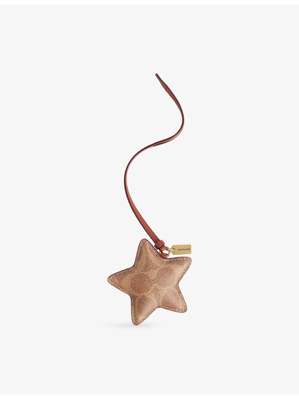 Coach star puffy coated-canvas bag charm 7cm, imported from the UK