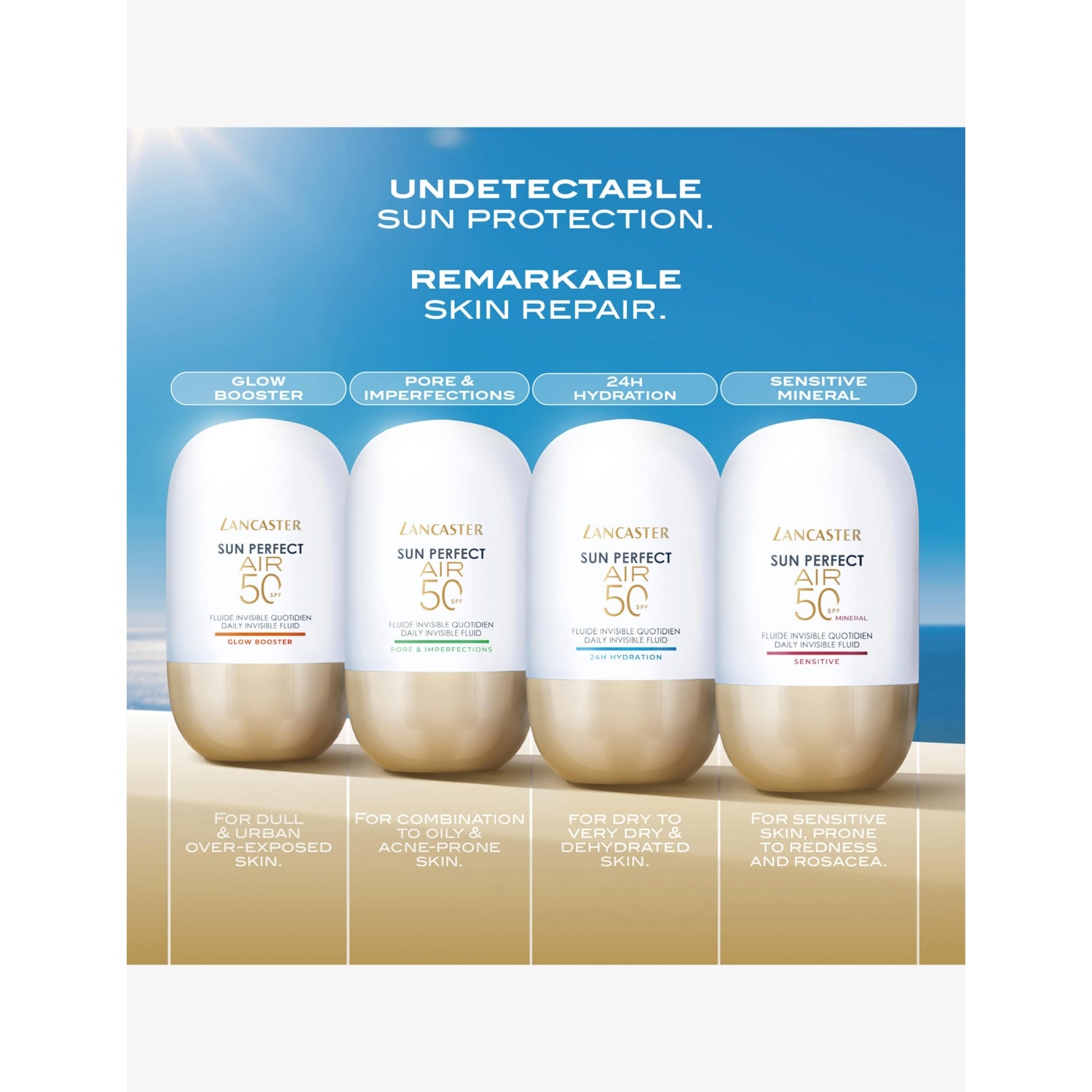 Lancaster Sun Perfect Air Glow Booster SPF50 fluid 40ml, UK version