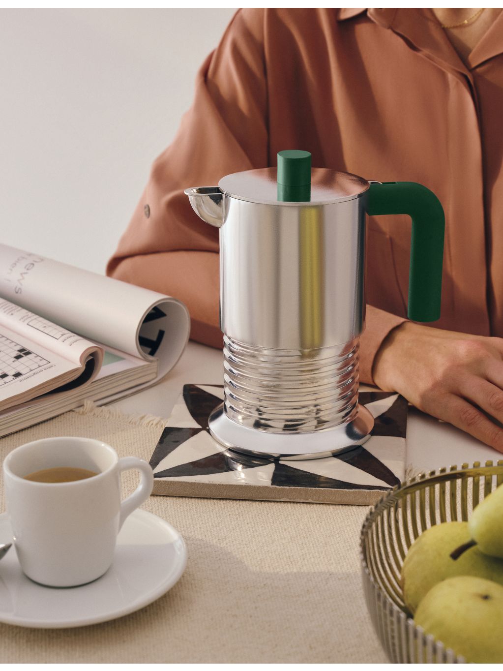 Alessi Vite espresso coffee maker 6 cup, imported from the UK
