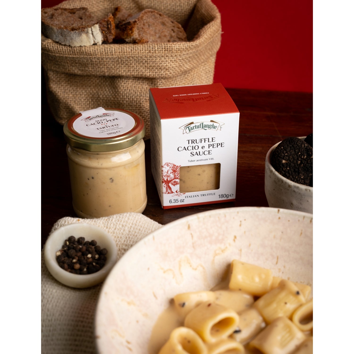 Tartuflanghe truffle cacio e pepe sauce 180g, imported from the UK