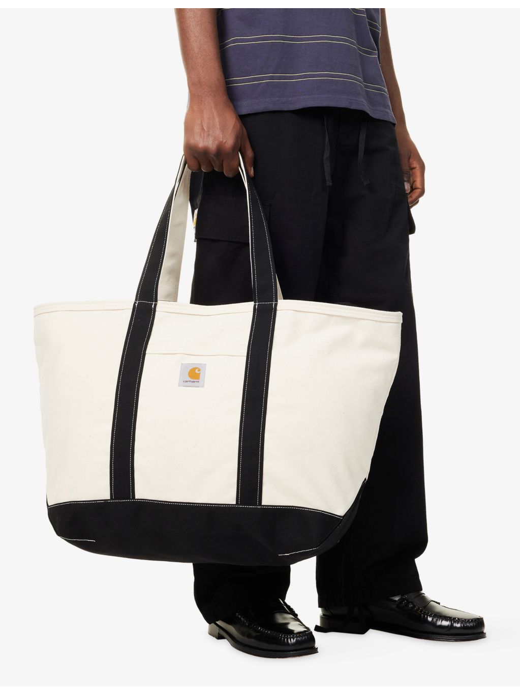 Carhartt Beach cotton canvas tote bag 60cm height, UK version