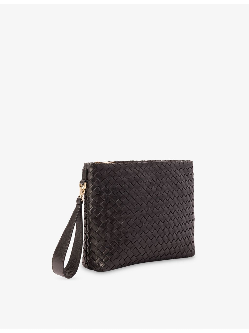 Whistles Avah woven leather clutch, imported from the UK