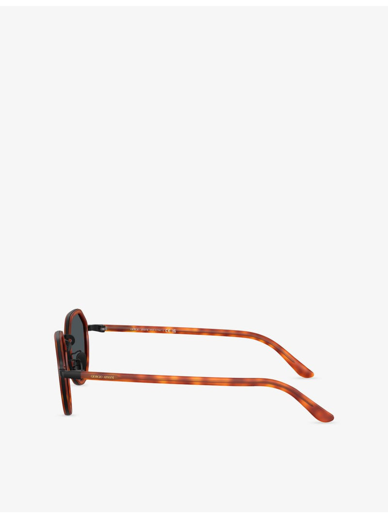 Giorgio Armani round-frame acetate and metal sunglasses, UK version