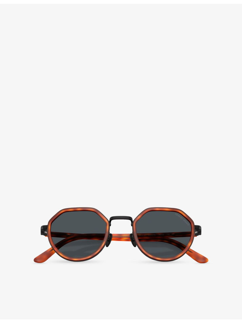 Giorgio Armani round-frame acetate and metal sunglasses, UK version