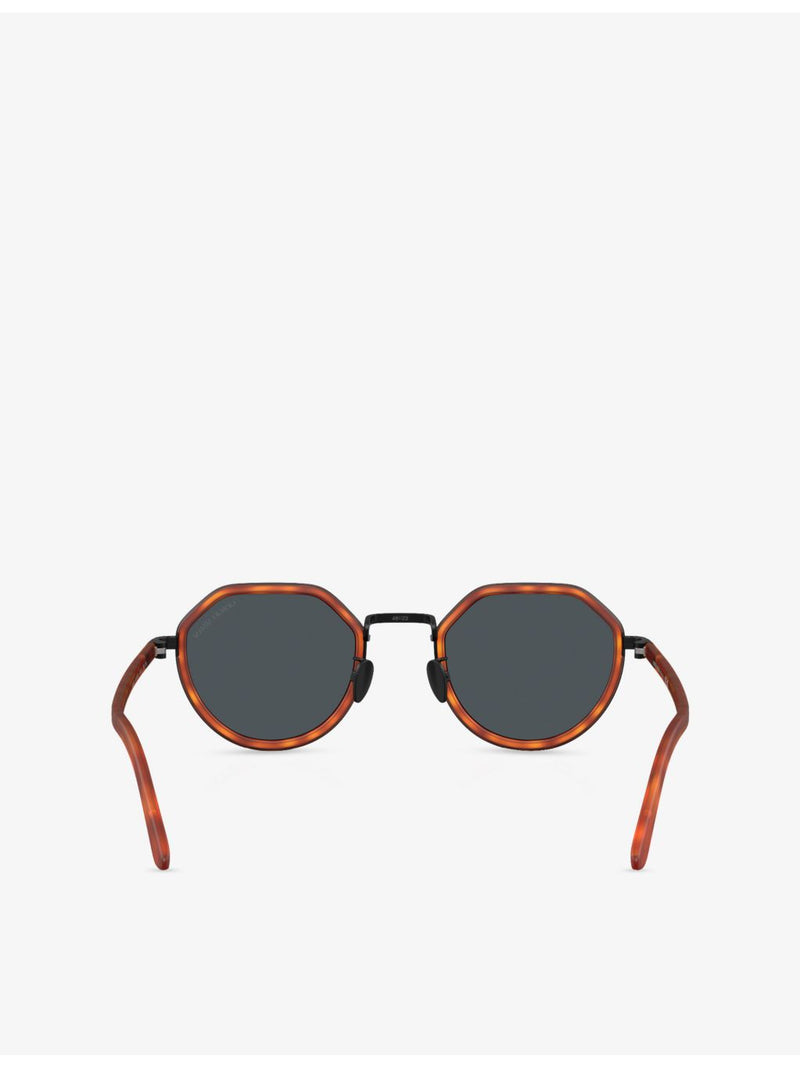 Giorgio Armani round-frame acetate and metal sunglasses, UK version
