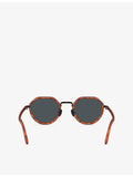 Giorgio Armani round-frame acetate and metal sunglasses, UK version