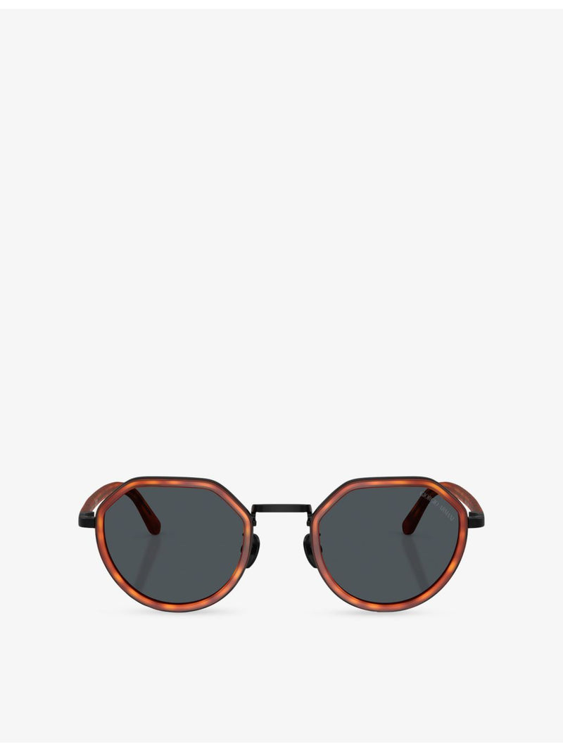 Giorgio Armani round-frame acetate and metal sunglasses, UK version