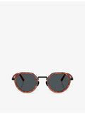 Giorgio Armani round-frame acetate and metal sunglasses, UK version