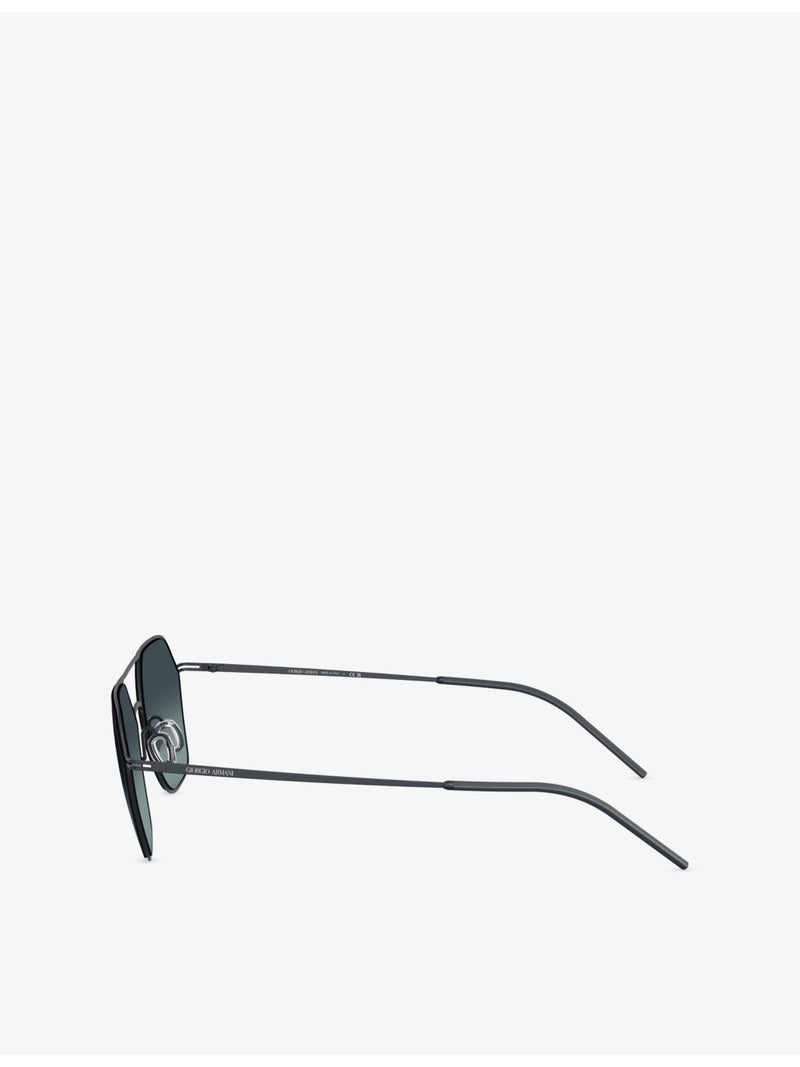 Giorgio Armani AR6185 square-frame metal sunglasses (British brand)