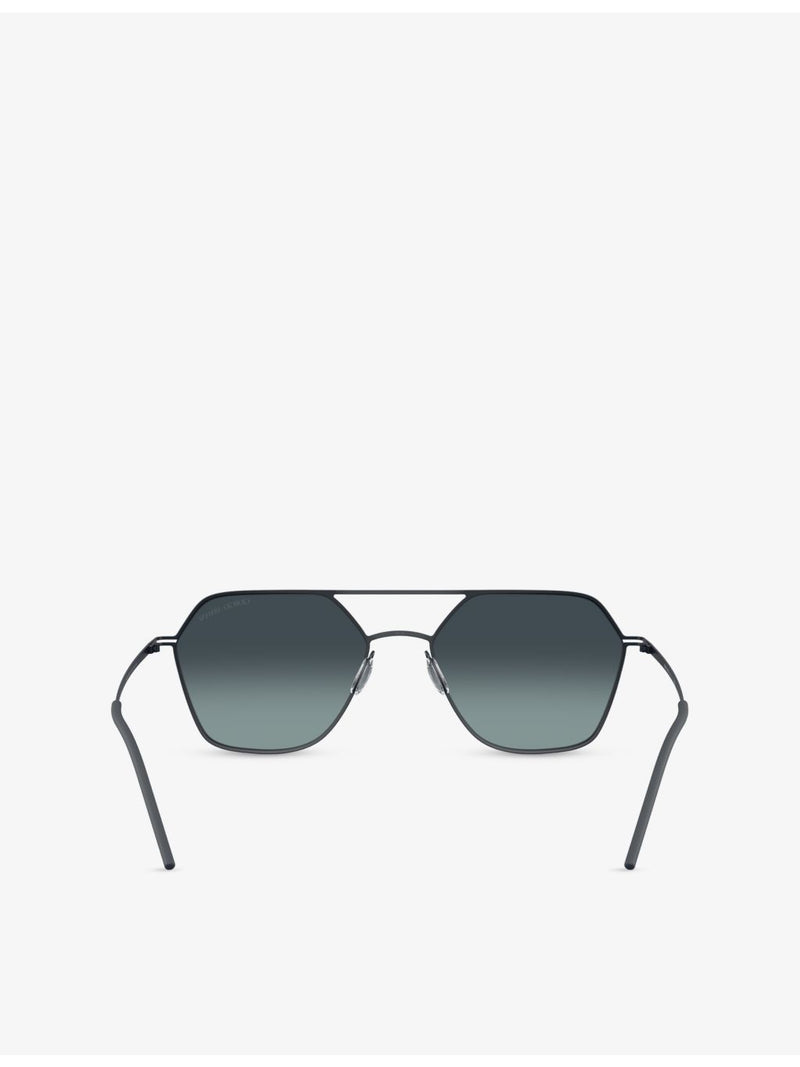 Giorgio Armani AR6185 square-frame metal sunglasses (British brand)