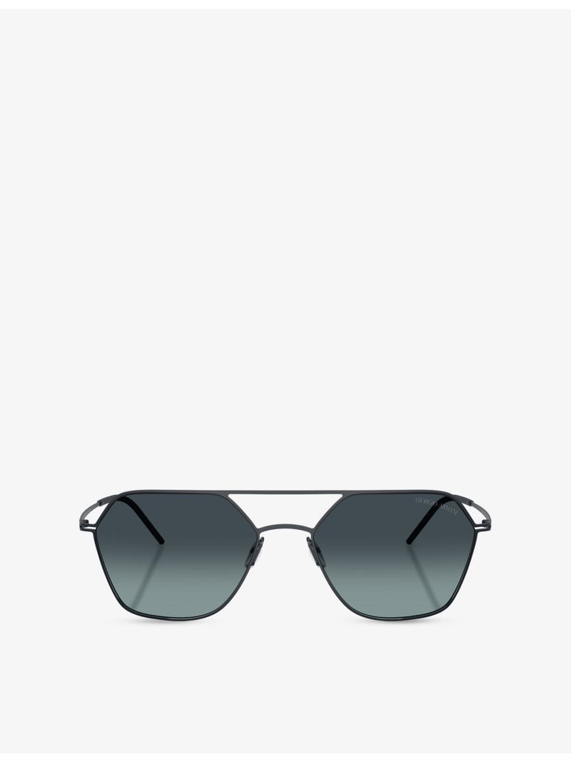 Giorgio Armani AR6185 square-frame metal sunglasses (British brand)