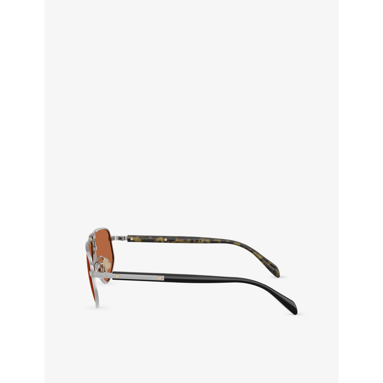 Brunello Cucinelli irregular frame metal sunglasses (British brand)