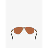 Brunello Cucinelli irregular frame metal sunglasses (British brand)