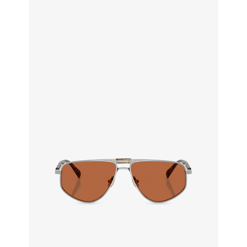 Brunello Cucinelli irregular frame metal sunglasses (British brand)