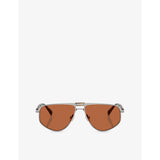 Brunello Cucinelli irregular frame metal sunglasses (British brand)