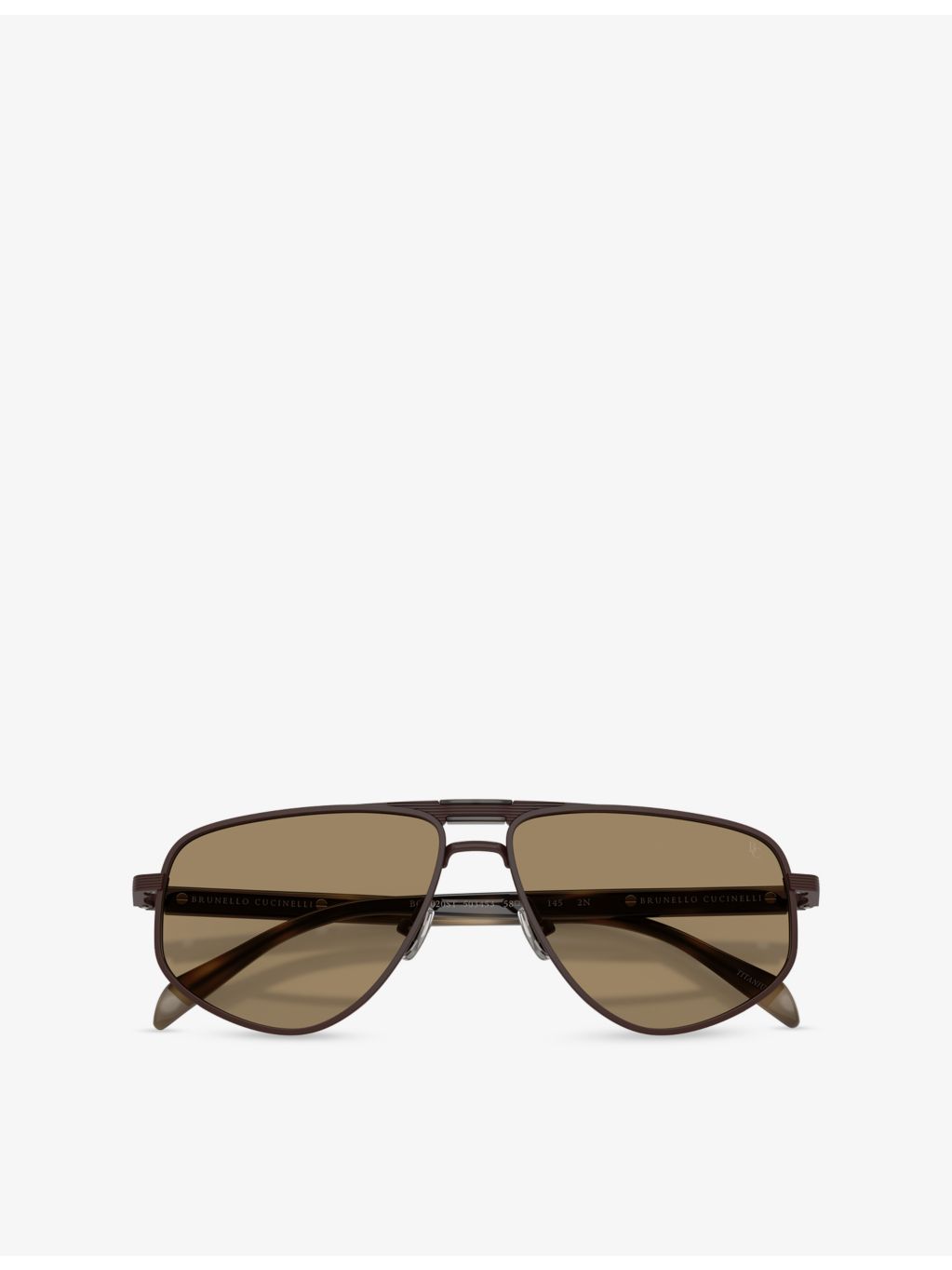 Brunello Cucinelli BC2020ST metal sunglasses with irregular frame (British brand)