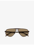 Brunello Cucinelli BC2020ST metal sunglasses with irregular frame (British brand)