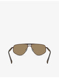 Brunello Cucinelli BC2020ST metal sunglasses with irregular frame (British brand)