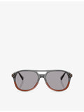 Brunello Cucinelli acetate pilot frame sunglasses, imported from the UK