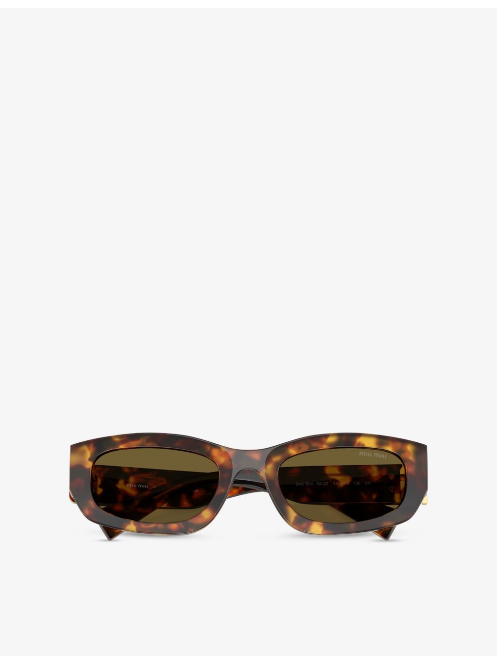 Miu Miu MU B04S acetate sunglasses rectangular frame, UK version