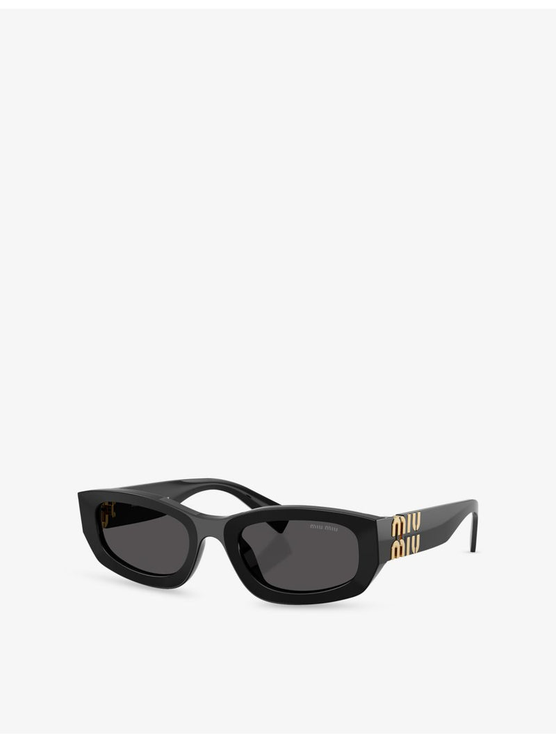 Miu Miu rectangular-frame acetate sunglasses, UK version