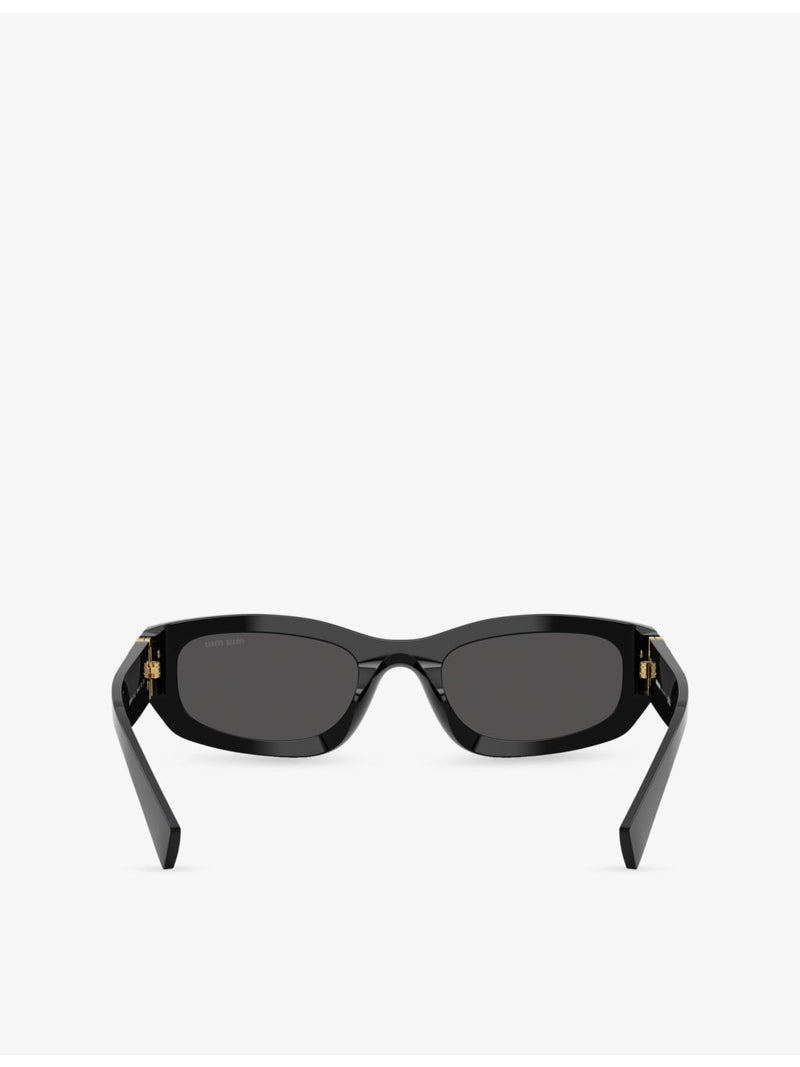 Miu Miu rectangular-frame acetate sunglasses, UK version
