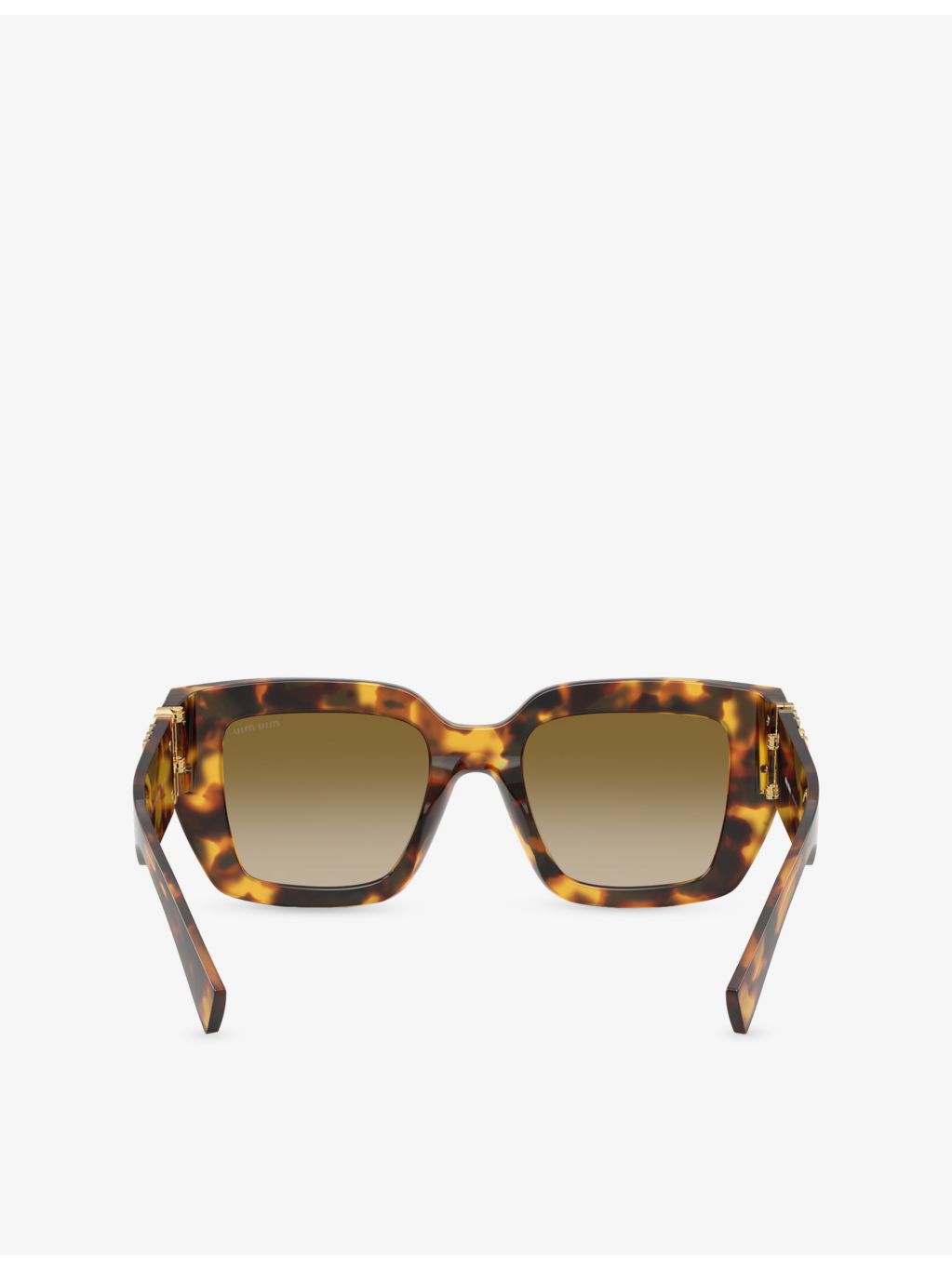 Miu Miu square-frame acetate tortoiseshell sunglasses, imported from the UK