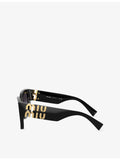 Miu Miu acetate square-frame sunglasses with tinted lenses, imported from the UK