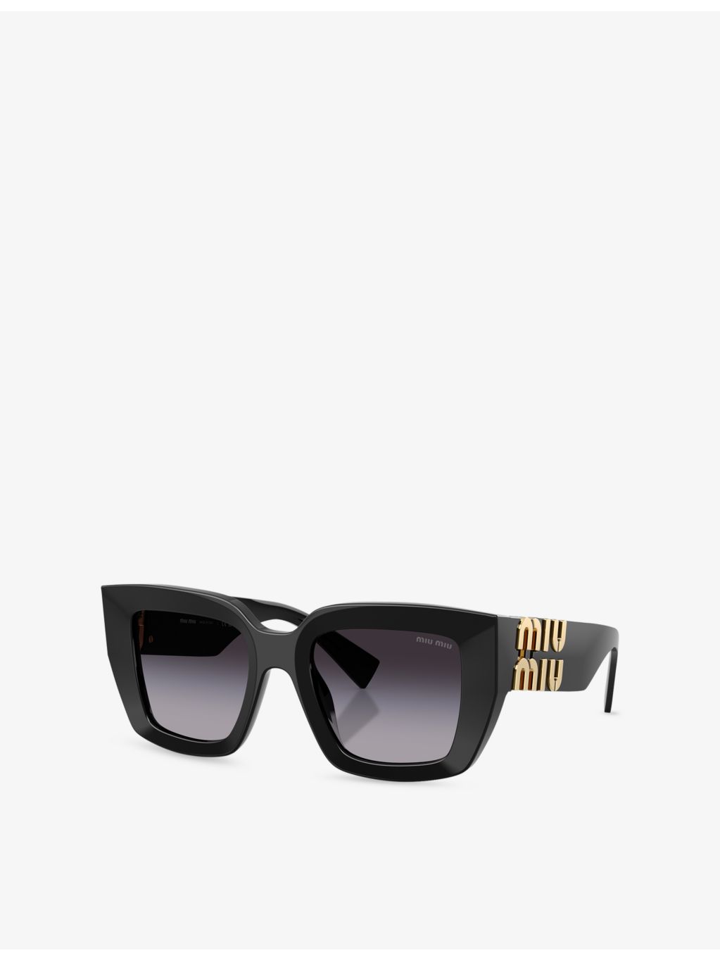 Miu Miu acetate square-frame sunglasses with tinted lenses, imported from the UK