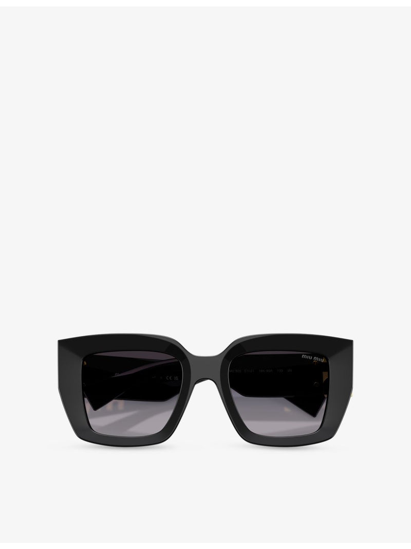 Miu Miu acetate square-frame sunglasses with tinted lenses, imported from the UK