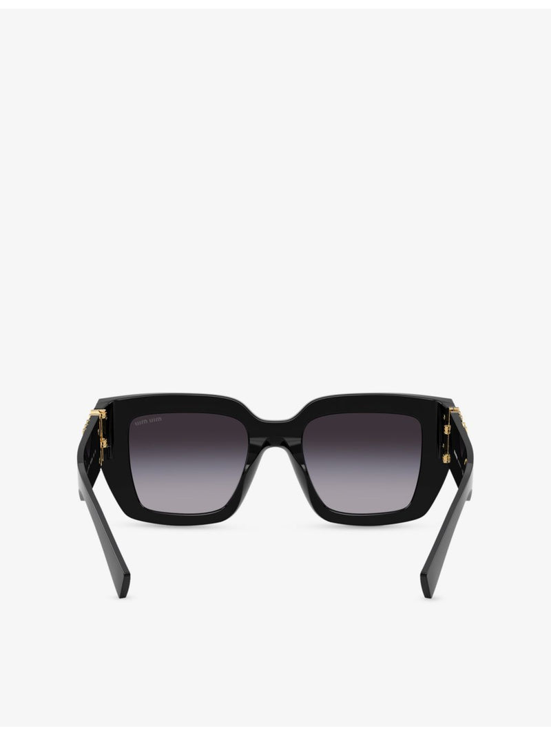 Miu Miu acetate square-frame sunglasses with tinted lenses, imported from the UK