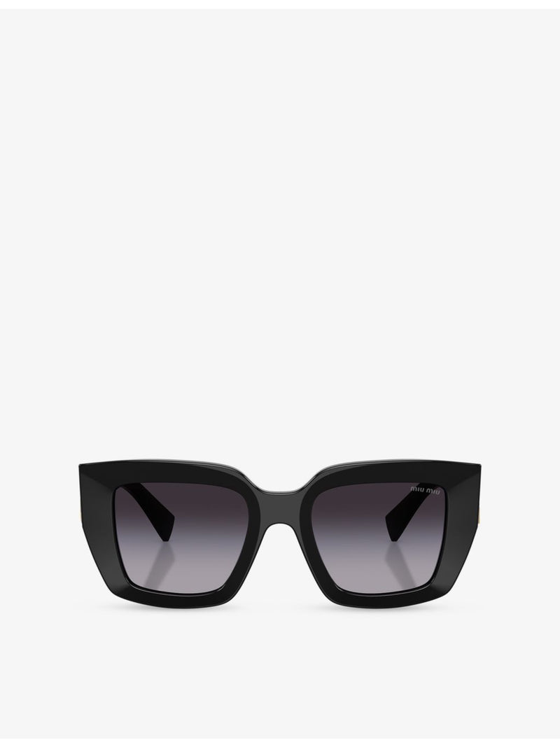 Miu Miu acetate square-frame sunglasses with tinted lenses, imported from the UK