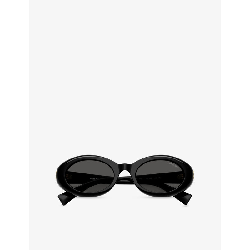 Miu Miu oval-frame acetate sunglasses - British product