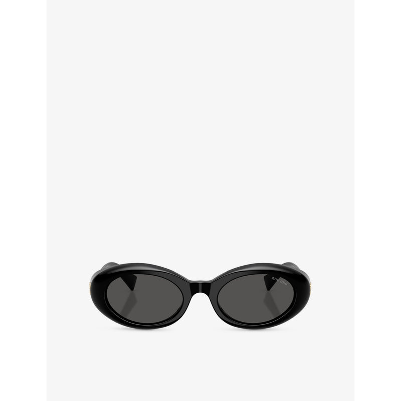 Miu Miu oval-frame acetate sunglasses - British product