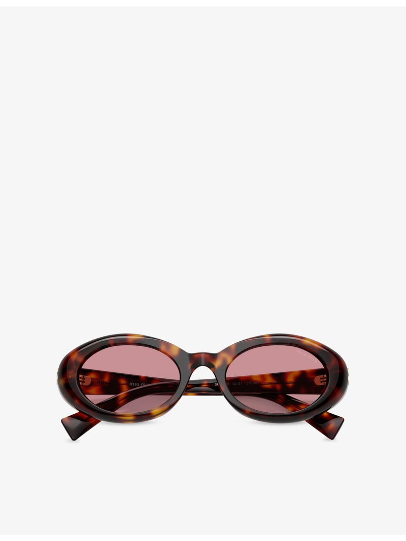 Miu Miu oval-frame acetate sunglasses - British product
