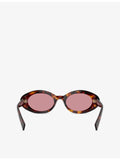 Miu Miu oval-frame acetate sunglasses - British product