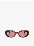 Miu Miu oval-frame acetate sunglasses - British product