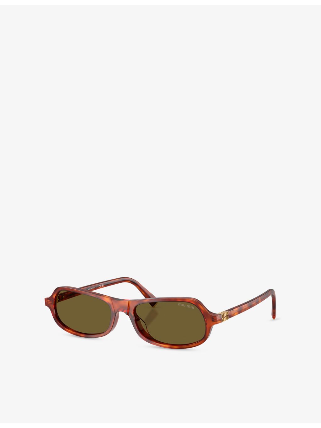 Miu Miu MU B10SU irregular acetate sunglasses tortoiseshell (British brand)