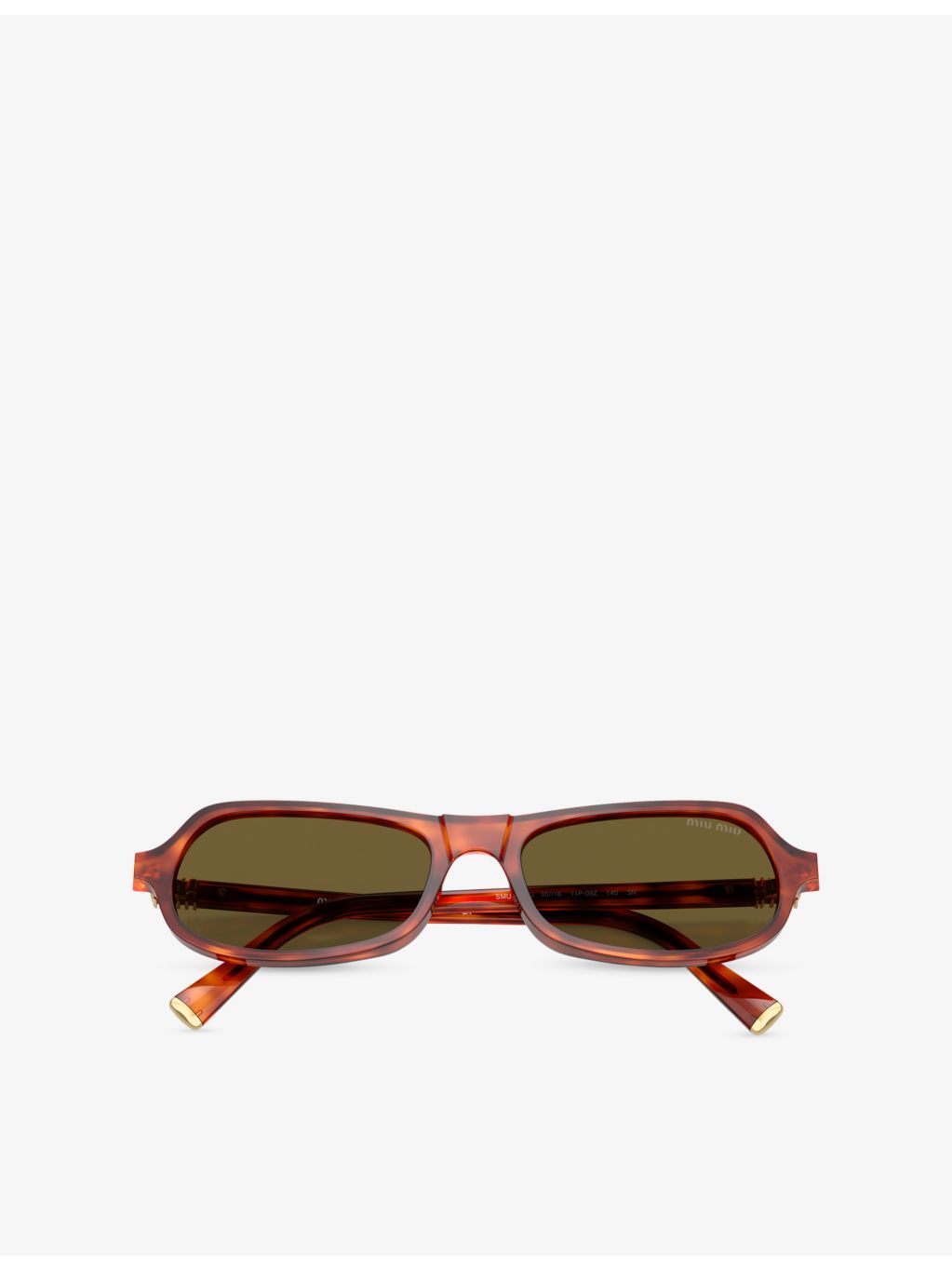 Miu Miu MU B10SU irregular acetate sunglasses tortoiseshell (British brand)