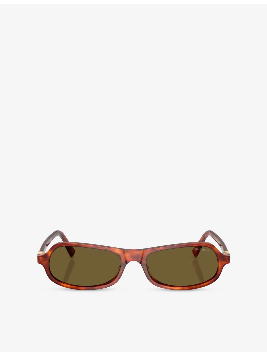 Miu Miu MU B10SU irregular acetate sunglasses tortoiseshell (British brand)