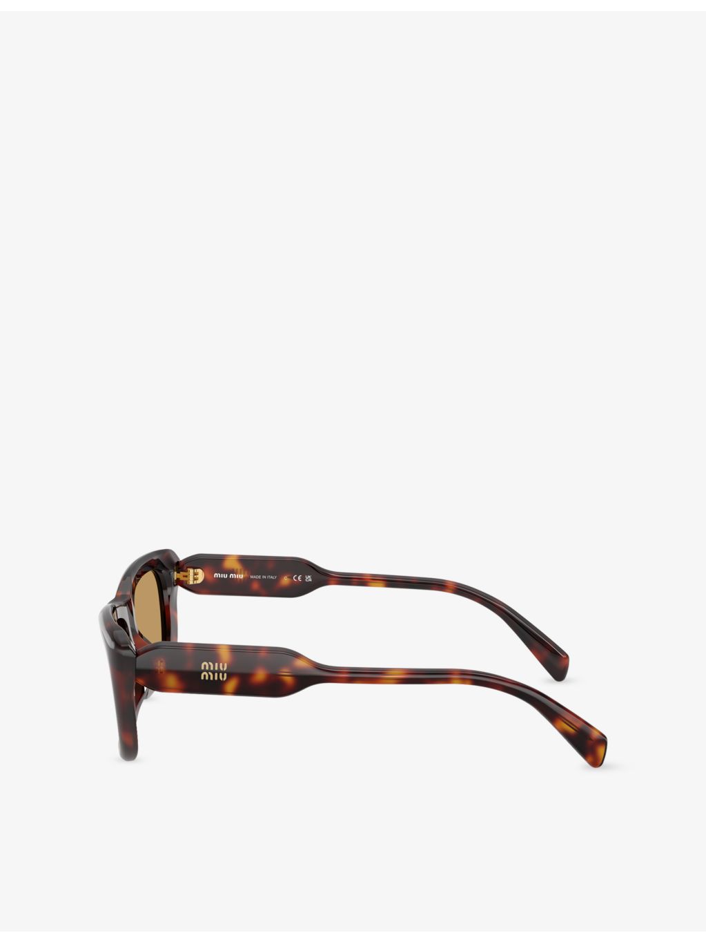 Miu Miu rectangular-frame acetate sunglasses tortoiseshell, imported from the UK