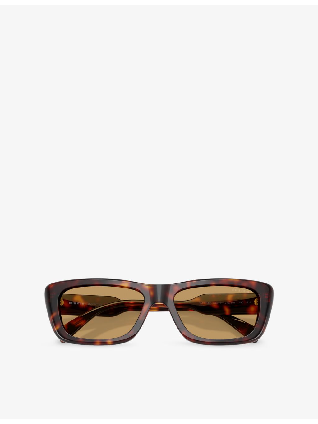 Miu Miu rectangular-frame acetate sunglasses tortoiseshell, imported from the UK