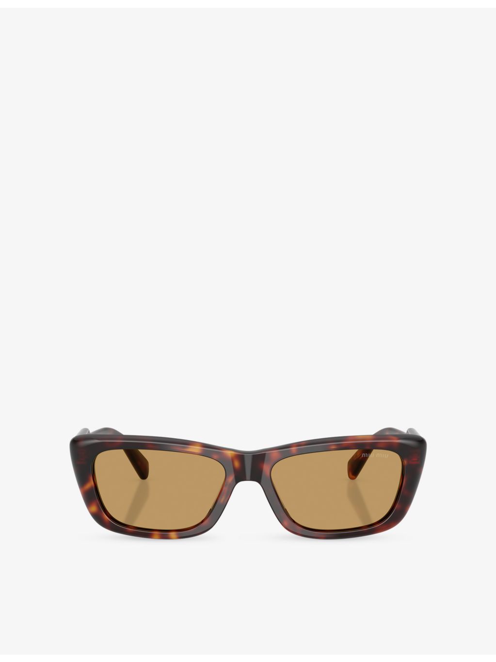 Miu Miu rectangular-frame acetate sunglasses tortoiseshell, imported from the UK