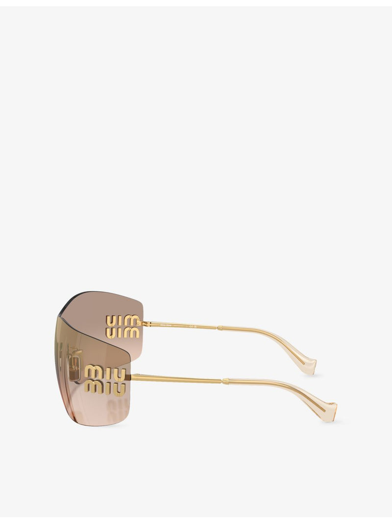 Miu Miu metal rectangular frame sunglasses, UK version
