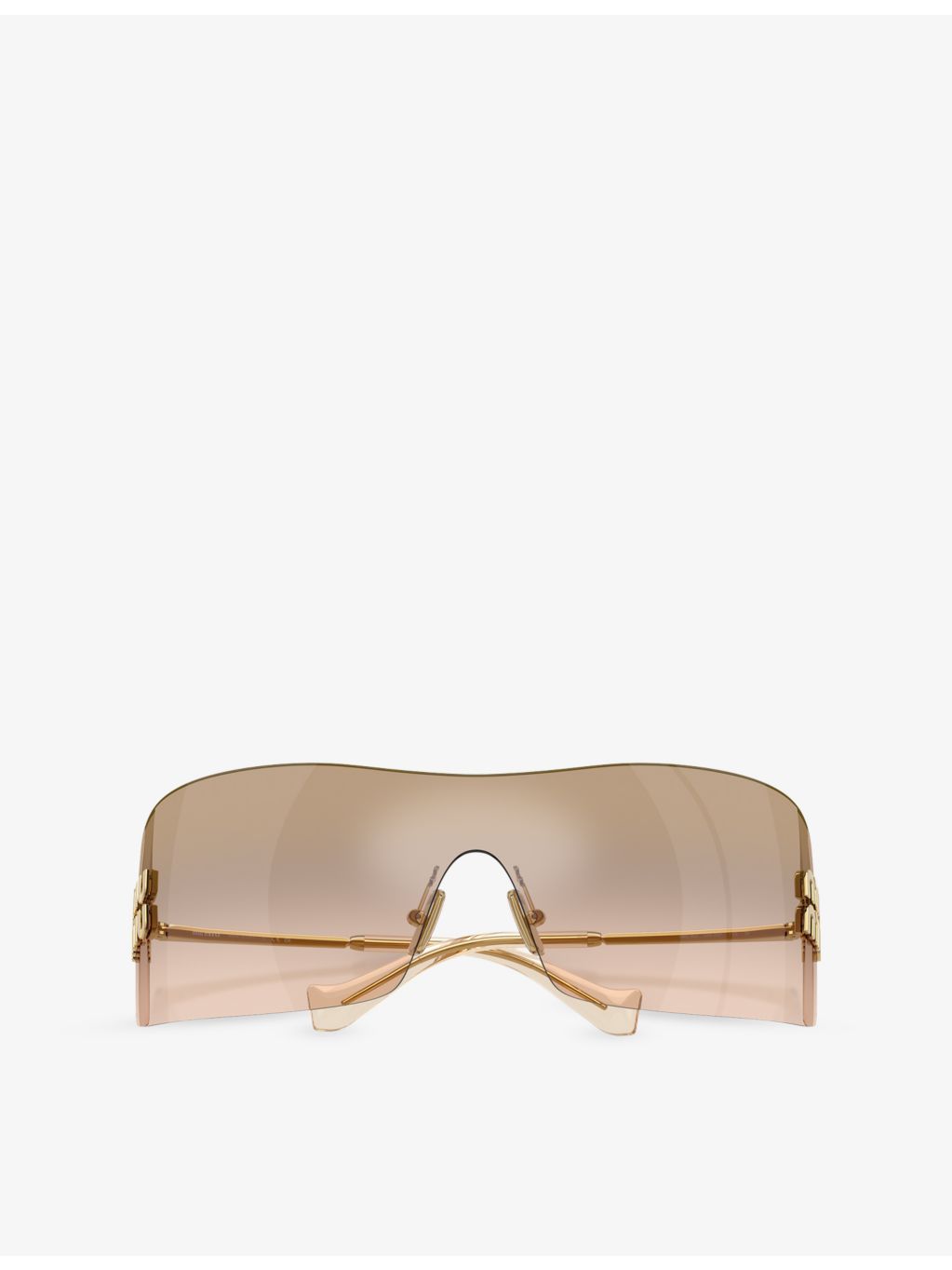 Miu Miu metal rectangular frame sunglasses, UK version